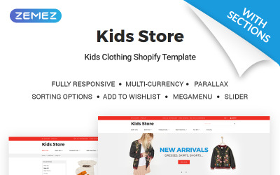 "Kids Clothing Store" thème Shopify adaptatif #71168