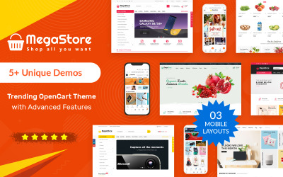 MegaStore - багатоцільова тема OpenCart 3