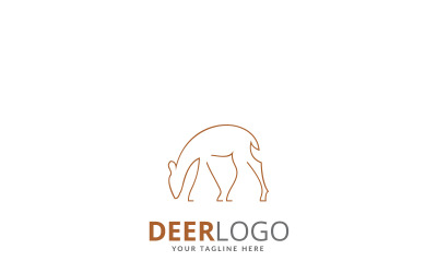 Modelo de logotipo da marca Deer