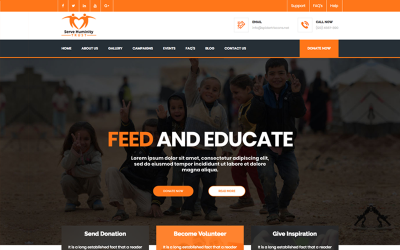 WooCommerce Theme namens "Servehuman - Responsive Charity" #71189
