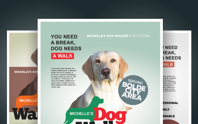 Dog Walker Flyers - Corporate Identity Template