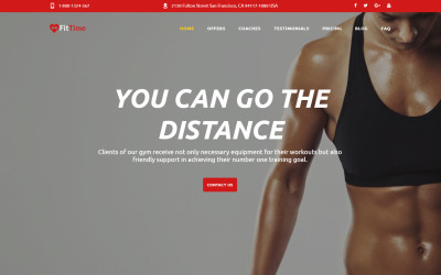 FitTime - Responsive HTML5-Landingpage-Vorlage für Fitnessstudios