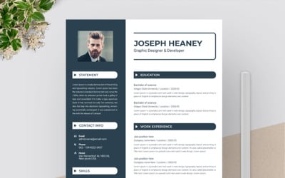 Plantilla de curriculum vitae de Heaney
