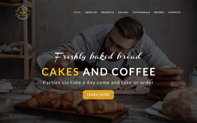 PSD Vorlage namens "Bakery Template" #71251