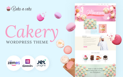 Responsive Bake-a-cake - Cakery Elementor Wordpress #71241