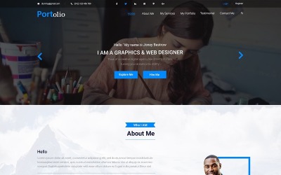 Responsivt Portolio PSD-mall #71264