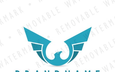 Šablona Logo vzestupného ptáka