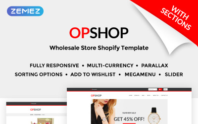 Tema Shopify "OpShop - Wholesale Store" #71203