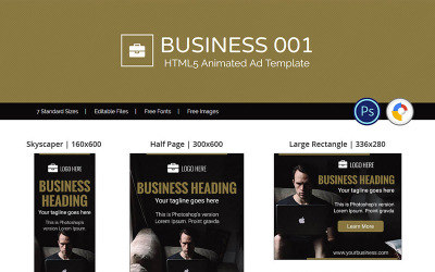 Template Animated Banner #71224 "Business HTML5 Ad"