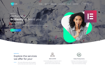 TopRank - Tema WordPress para agencias digitales corporativas