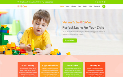 儿童护理-儿童和幼儿园PSD模板