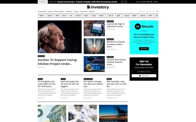 "Investory - Corporate Blog Elementor" - адаптивний WordPress шаблон №71318