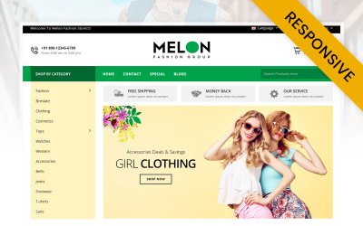 Melon — responsywny szablon OpenCart sklepu z modą