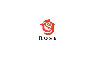 Modelo de logotipo da rosa