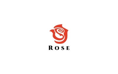 Plantilla de logotipo de rosa