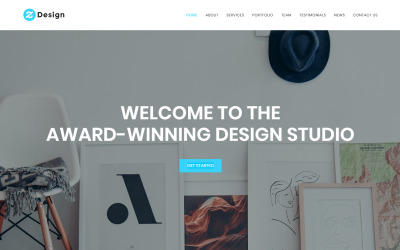 Reszponzív Z Design - Design Studio HTML Nyítóoldal sablon 71322