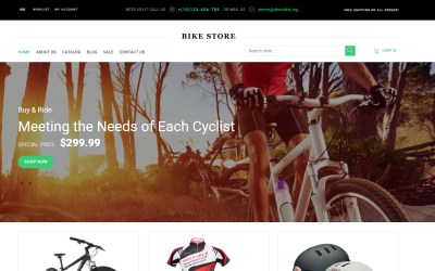 Tema Shopify adaptable para tienda de bicicletas