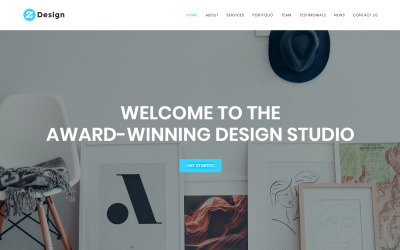 Z Design - Plantilla de página de destino HTML de Design Studio