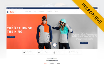 Адаптивный шаблон OpenCart для спортивного магазина