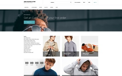 Férfi divatáruház - Szilárd férfi ruhák online áruház OpenCart sablon
