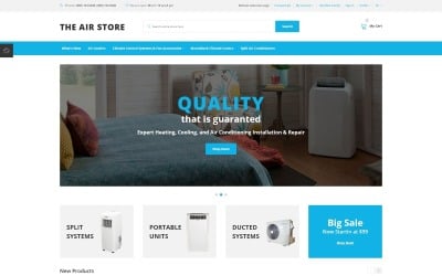 Магазин повітря - Шаблон OpenCart для Інтернет-магазину простих систем кондиціонування
