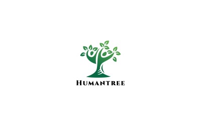 Menselijke boom Logo sjabloon