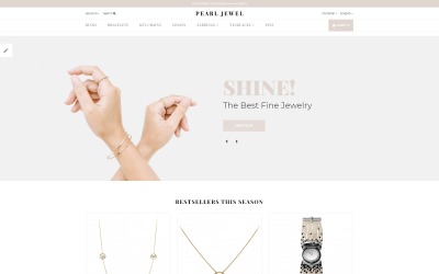 Responsive Pearl Jewel - Sophisticated Jewellery Online Shop OpenCart Template #71444