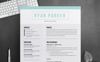 Sjabloon voor professioneel CV van Ryan Parker