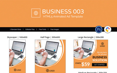 Animated Banner Business 003 HTML5 Ad #71596