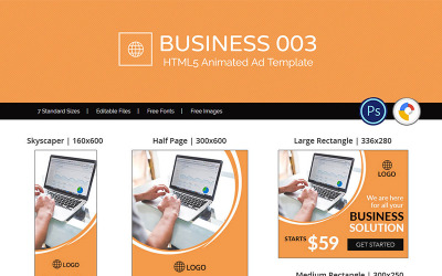 Animiertes Banner für Business 003 HTML5-Werbung