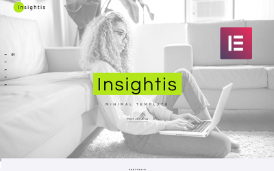 Insightis - творческая минимальная тема WordPress Elementor