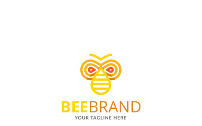 Modello di logo del marchio di ape
