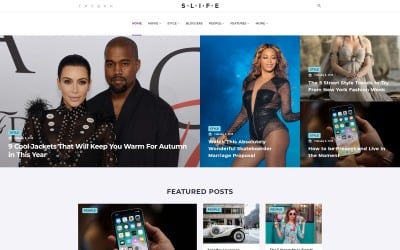 Slife - стиль життя WordPress Elementor тема
