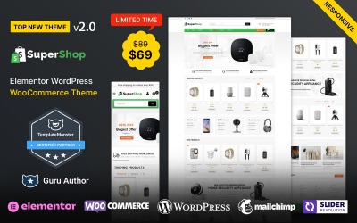 Super Shop – багатоцільова тема WooCommerce для електроніки та мегамагазинів