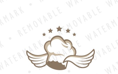 Flying Chef Logo Template