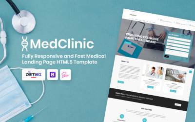 Landing Page Template namens "MedClinic - Private Medical Clinic HTML5" #71682