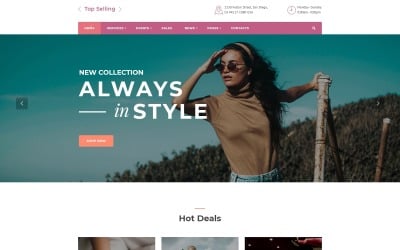 Más vendido: plantilla de sitio web HTML5 multipágina de tienda de moda