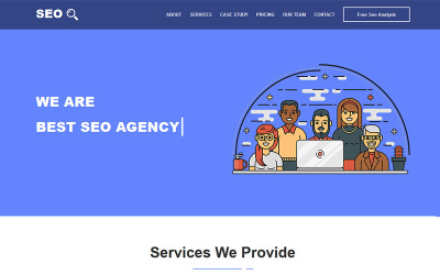SEOBizz - SEO & Digital Marketing Agency HTML5 Template Landing Page Template Nyítóoldal sablon 71637