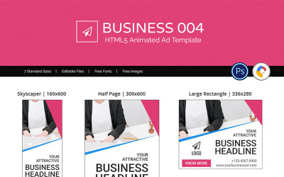 Бізнес 004 HTML5 Рекламний анімований банер