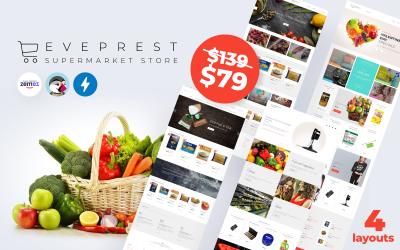 "Eveprest Supermarket 1.7 - Supermarket Store PrestaShop Theme" - адаптивний PrestaShop шаблон №71733