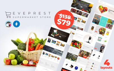 Eveprest Supermarket 1.7 - Tema PrestaShop del negozio di supermercati