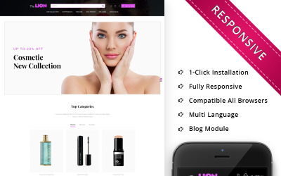 Lion Cosmetic - Thème PrestaShop Beauty Store