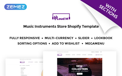 Loud M - Hangszerbolt Shopify téma