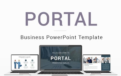 门户业务PowerPoint模板