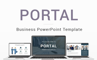 Plantilla de PowerPoint negocio portal