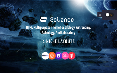 Responsywny szablon strony www Science - Multipurpose HTML5 #71708