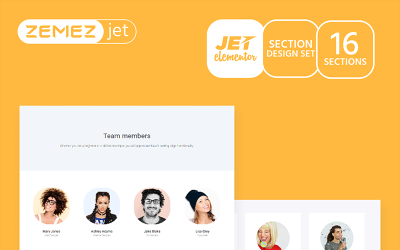 Staffer - Team Members Jet Sections Elementor Template