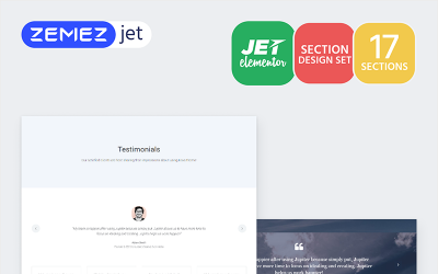 Testiz - Testemunhos Jet Sections Elementor Template