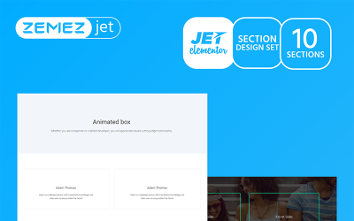 Vividy - Animated Box Jet Sections Elementor Template