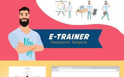 E-Trainer PowerPoint sablon 71887